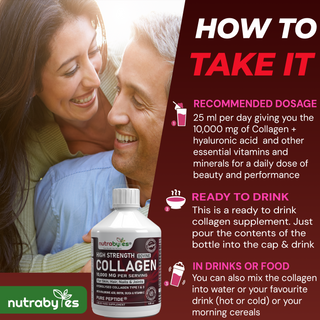 Liquid Bovine Collagen 10,000mg (Type 1 and 3) with 19 Amino Acids