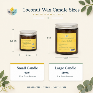 Breathe Hand-Poured Coconut Wax Candle | Natural Aromatherapy Candle | 2 Size Options