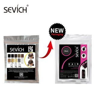 Sevich Beauty Salon Instant Thickening Hair Fiber Powder 100g Thickening Hair Building Fibers Wig Extensions Refill Black Colors