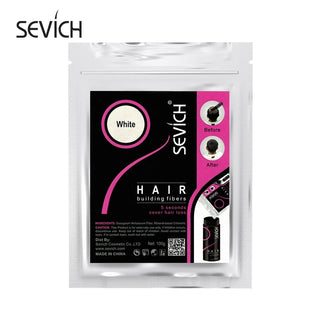 Sevich Beauty Salon Instant Thickening Hair Fiber Powder 100g Thickening Hair Building Fibers Wig Extensions Refill Black Colors
