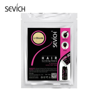 Sevich Beauty Salon Instant Thickening Hair Fiber Powder 100g Thickening Hair Building Fibers Wig Extensions Refill Black Colors