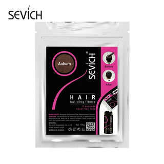 Sevich Beauty Salon Instant Thickening Hair Fiber Powder 100g Thickening Hair Building Fibers Wig Extensions Refill Black Colors
