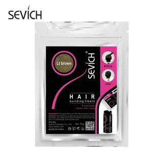 Sevich Beauty Salon Instant Thickening Hair Fiber Powder 100g Thickening Hair Building Fibers Wig Extensions Refill Black Colors