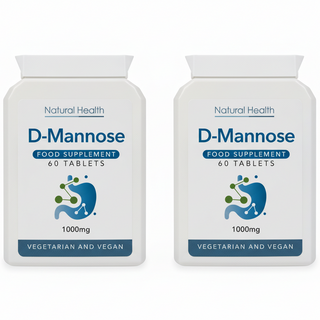 Pure D-Mannose 1000mg | 60 Chewable Tablets (Capsules Alternative) | 2-Month Supply | Made in the UK