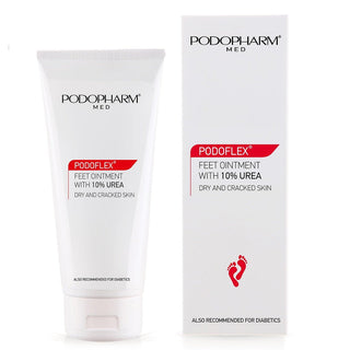 Podopharm Med Podoflex feet ointment with 10% urea packaging on a white background