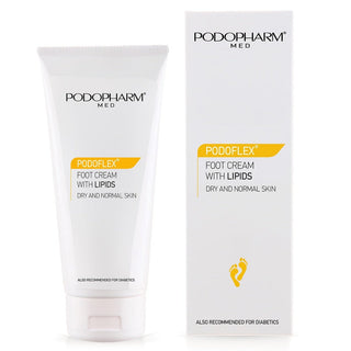 Podopharm Podoflex foot cream with packaging on a white background