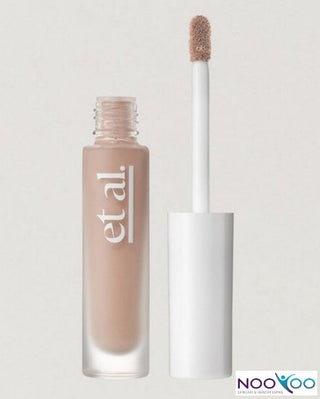 Lip gloss with applicator and 'et al.' branding on a light gray background